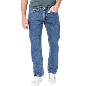 Levi's Men's 34x29 505 Medium Wash Regular Fit Straight Leg 5 Pocket Jeans